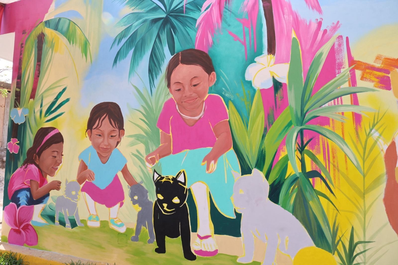 AVANZA MURAL DEL PRIMER CENTRO DE BIENESTAR ANIMAL EN ISLA MUJERES