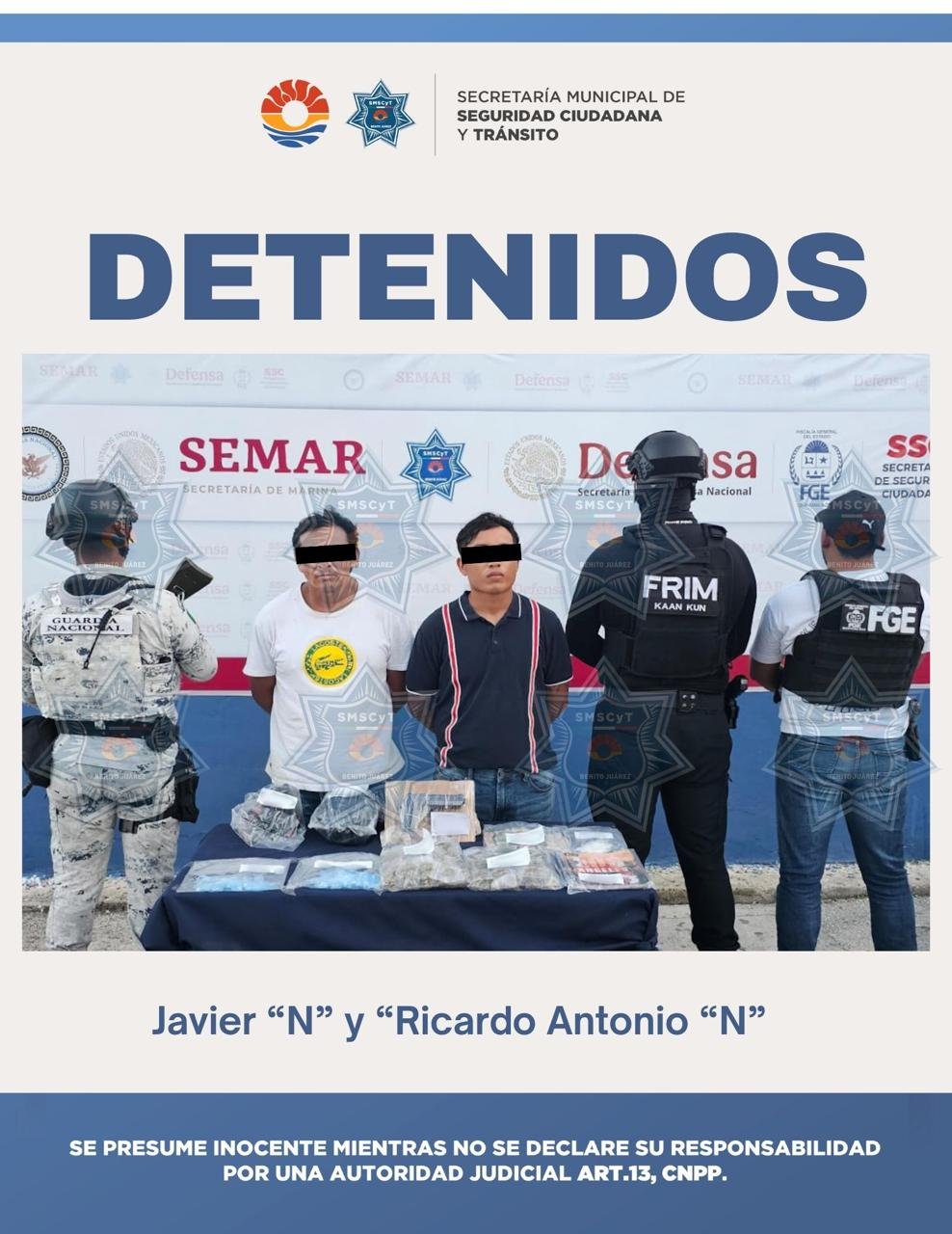 DETENIDOS POR DELITOS CONTRA LA SALUD