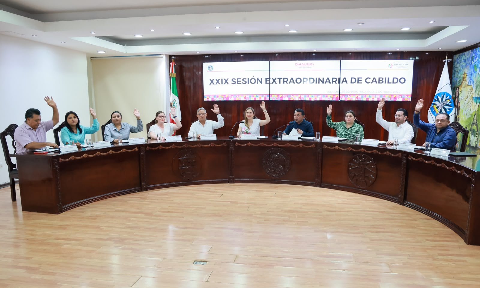 CABILDO DE ISLA MUJERES AUTORIZA LICENCIA TEMPORAL A LA PRESIDENTA MUNICIPAL ATENEA GÓMEZ RICALDE