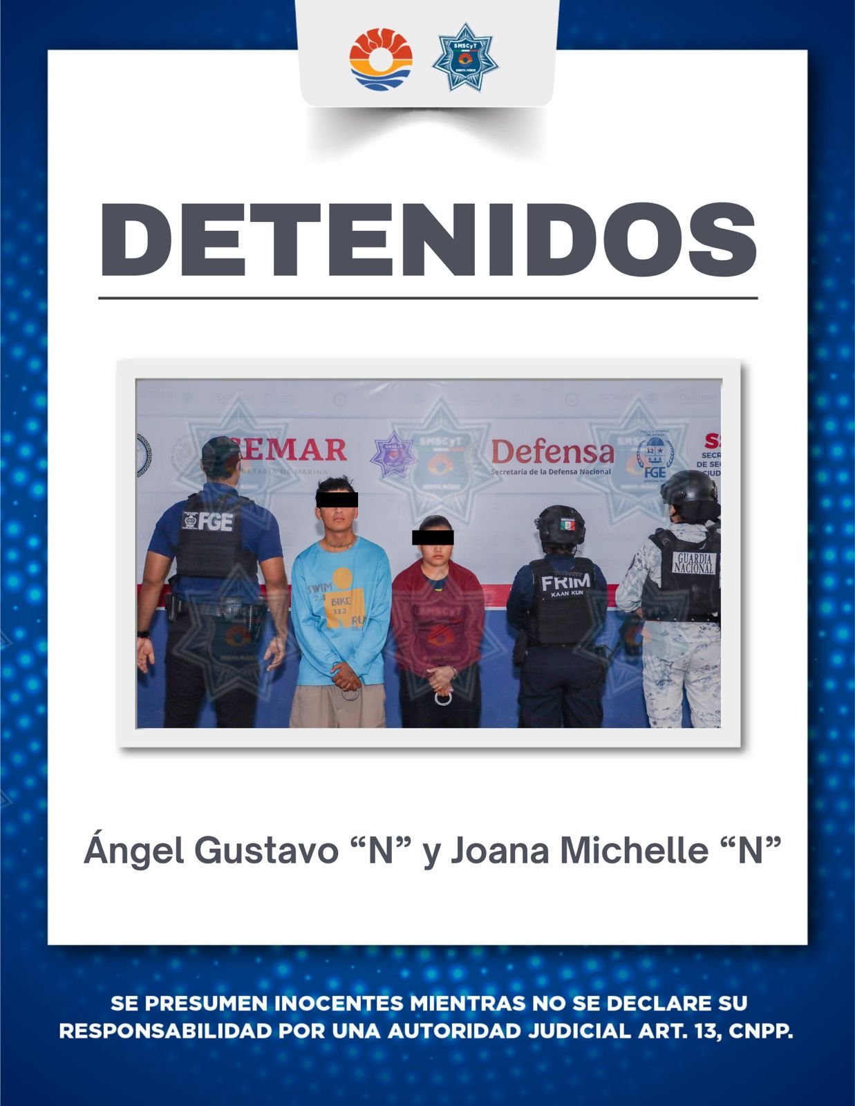 DETENIDOS POR DESOBEDIENCIA Y RESISTENCIA DE PARTICULARES