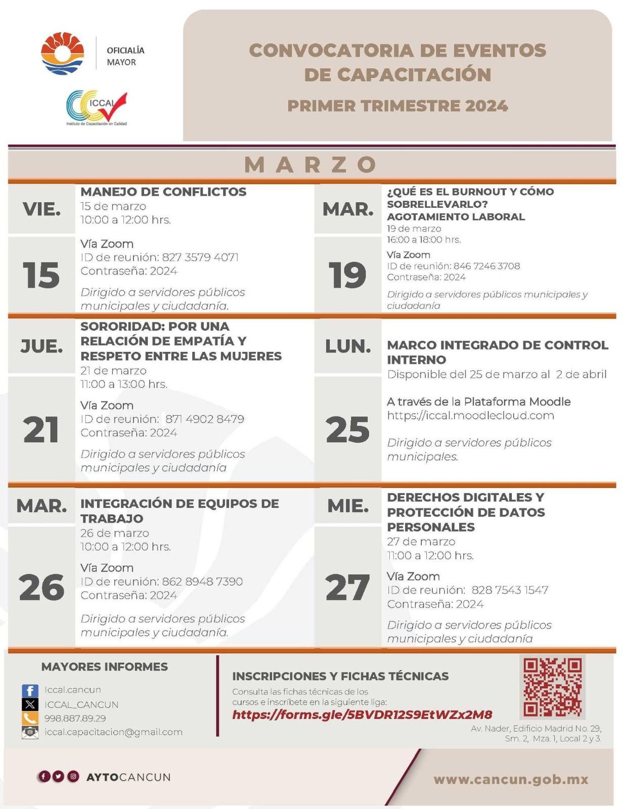 CURSOS EDUCATIVOS Y DE CAPACITACIÓN