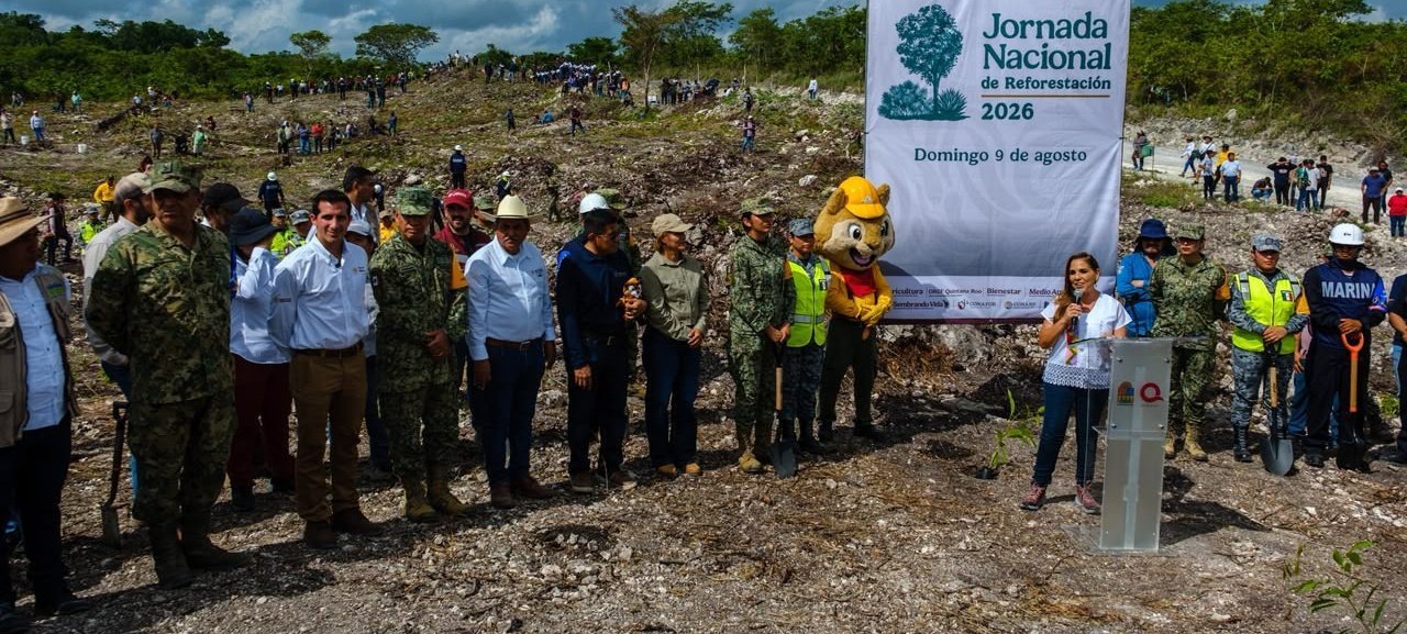 DESDE CAOBAS, MARA LEZAMA SUMA A QUINTANA ROO AL PROGRAMA NACIONAL DE REFORESTACIÓN CON MÁS DE 12 MIL ÁRBOLES