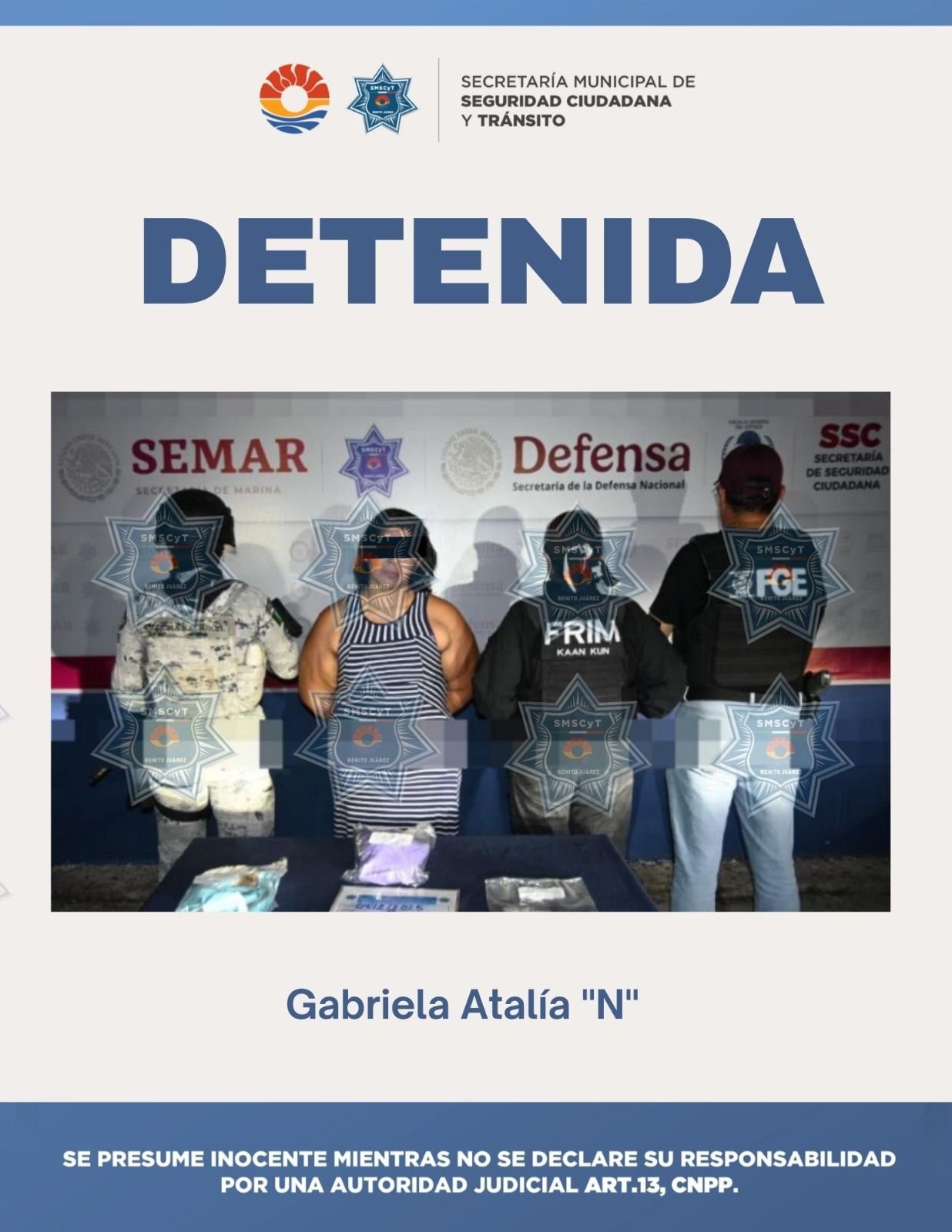 DETENIDA POR DELITOS CONTRA LA SALUD