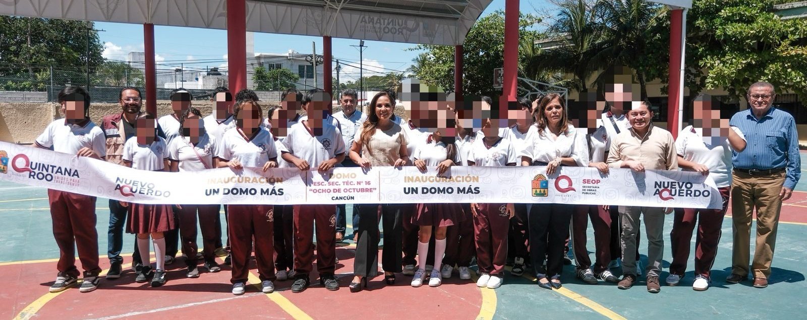 ENTREGA MARA LEZAMA NUEVO DOMO A MÁS DE 500 ESTUDIANTES DE SECUNDARIA TÉCNICA “8 DE OCTUBRE”, EN CANCÚN
