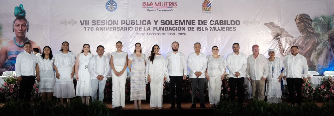 ISLA MUJERES CONMEMORA 176 AÑOS DE HISTORIA CON OBRAS Y ACCIONES PARA SU DESARROLLO Y PROSPERIDAD COMPARTIDA: MARA LEZAMA