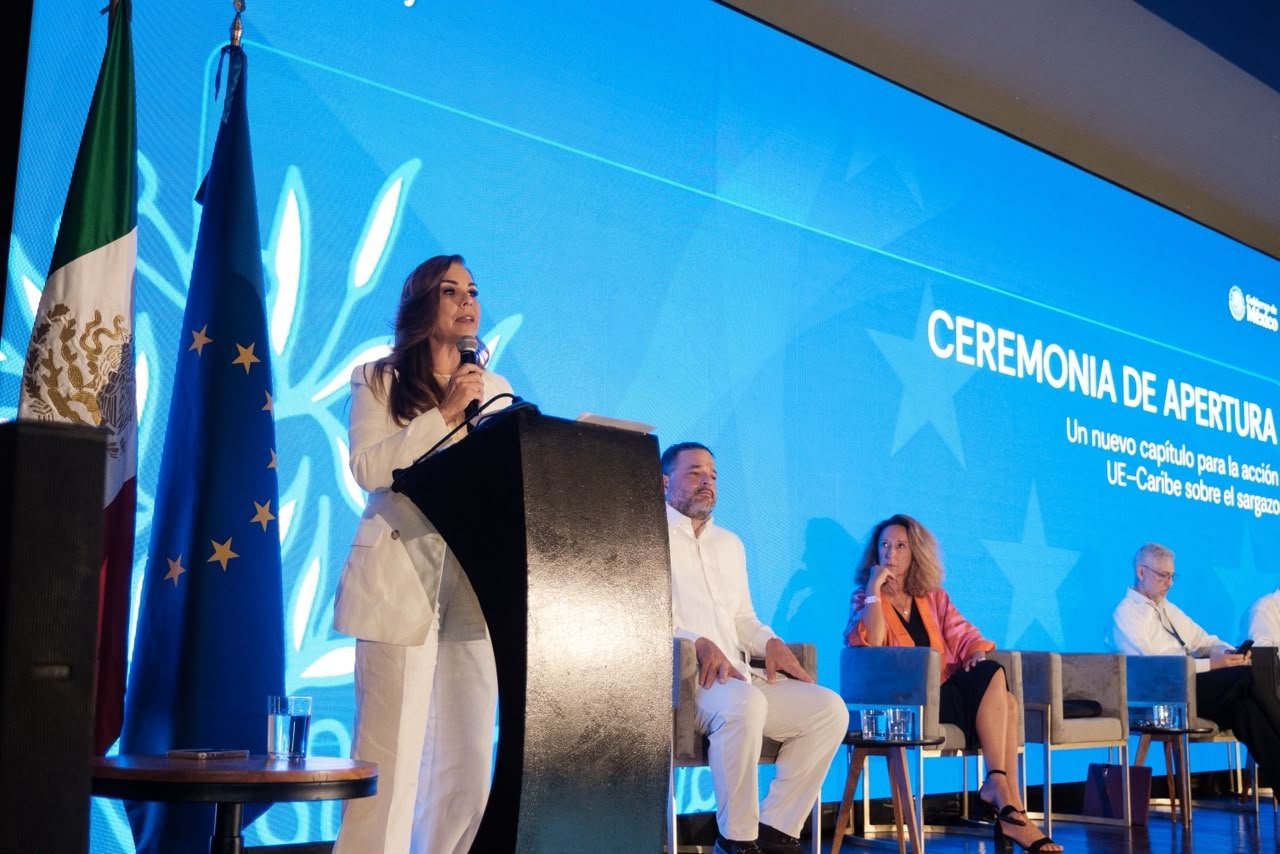 QUINTANA ROO ES EPICENTRO MUNDIAL CONTRA EL SARGAZO; INAUGURA MARA LEZAMA LA 4ª CONFERENCIA UE–CARIBE GLOBAL GATEWAY