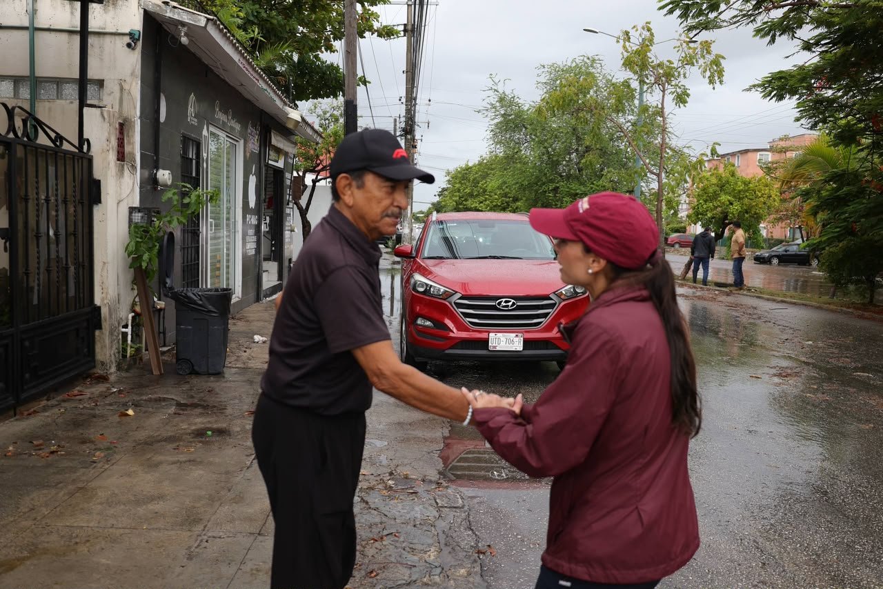 SUPERVISA ANA PATY PERALTA “OPERATIVO LLUVIA” EN CANCÚN