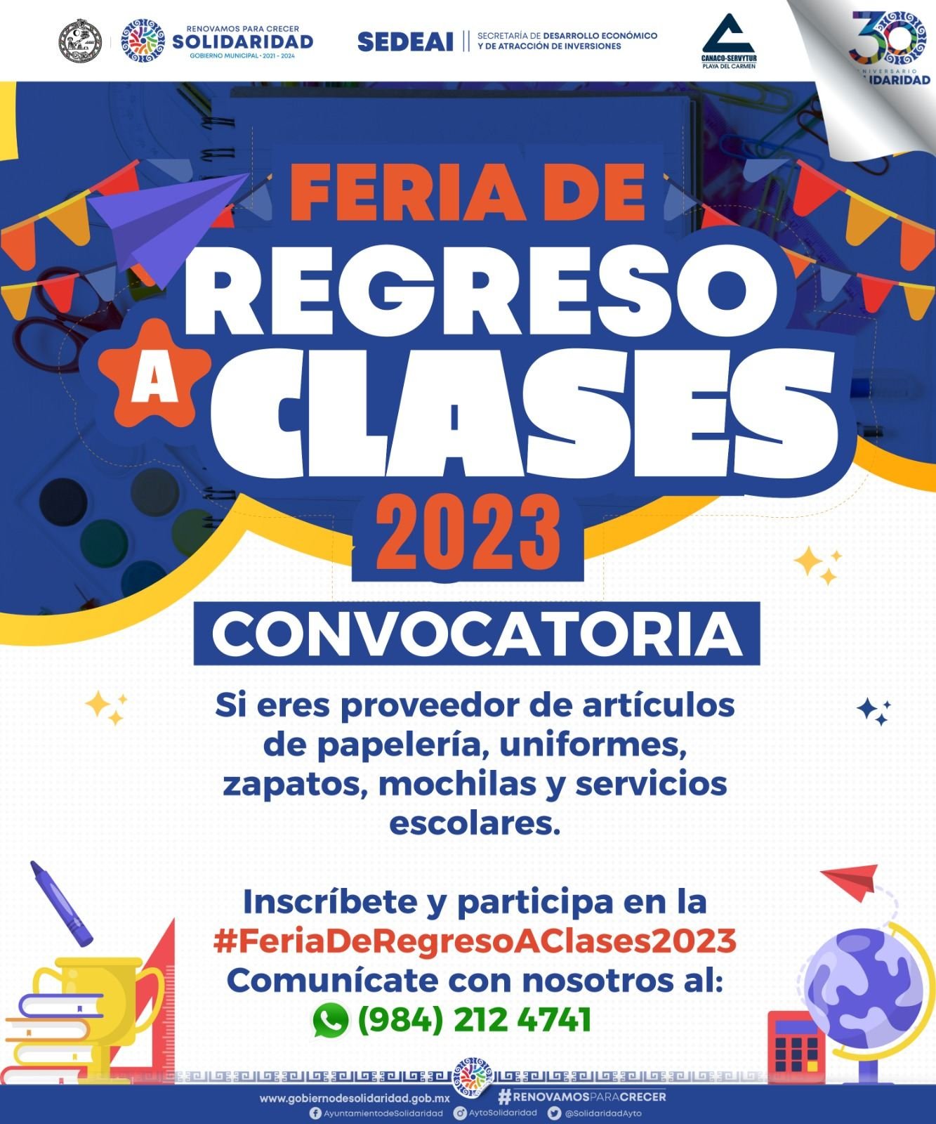 INVITAN A PROVEEDORES A SUMARSE A FERIA DEL REGRESO A CLASES