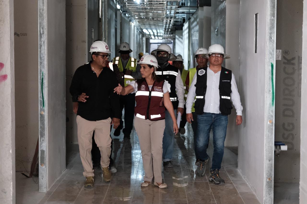 MARA LEZAMA SUPERVISA AMPLIACIÓN DEL HOSPITAL GENERAL DEL ISSSTE EN CHETUMAL
