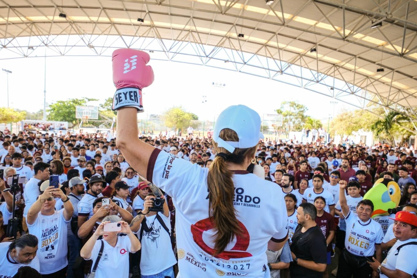 CON MÁS DE 8 MIL PARTICIPANTES EN TODO QUINTANA ROO, MARA LEZAMA ENCABEZÓ LA CLASE NACIONAL “BOXEANDO POR LA PAZ”