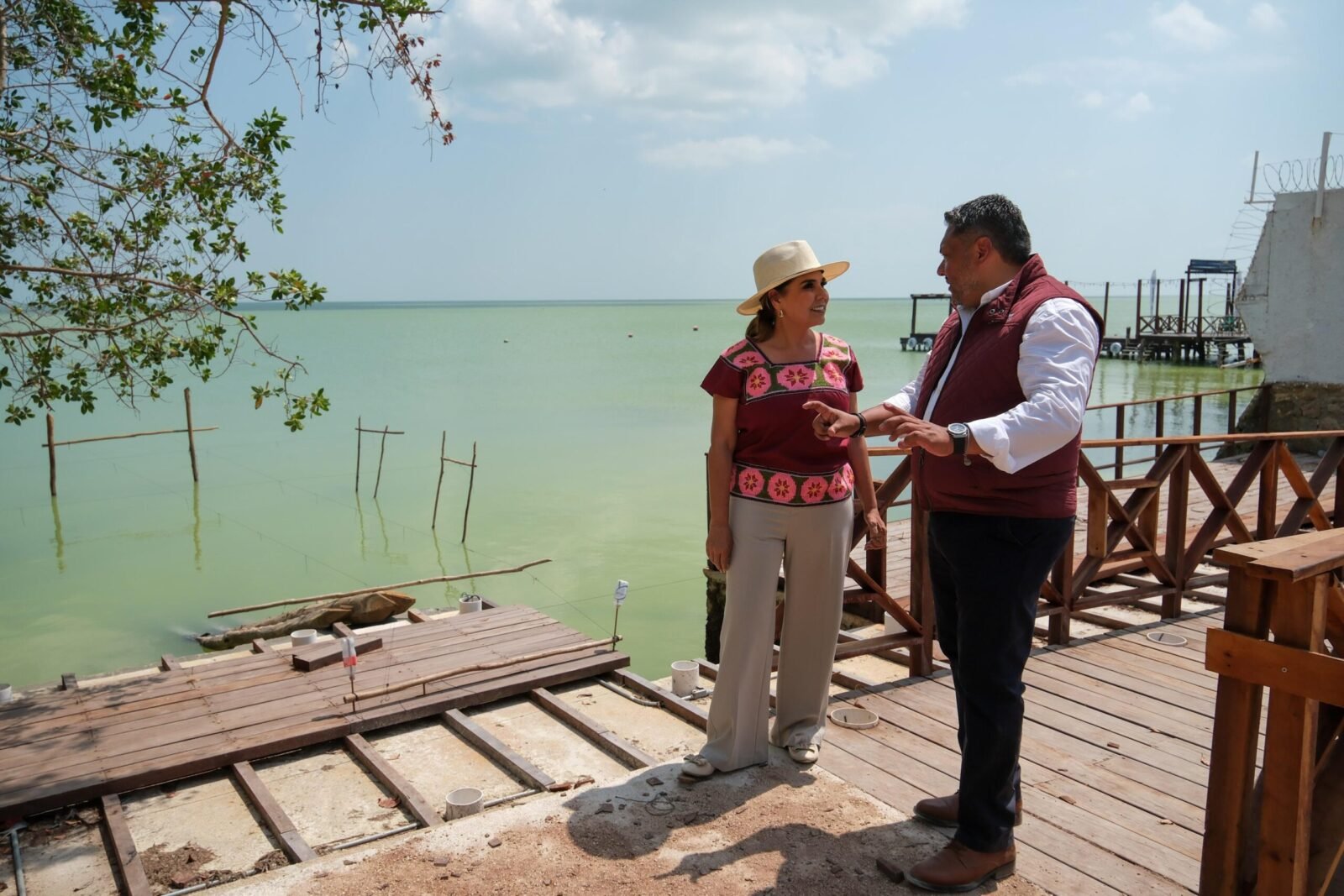 PRESENTA MARA LEZAMA AVANCES EN LA REHABILITACIÓN DE LA ZONA COSTERA DE CALDERITAS, EN OTHÓN P. BLANCO