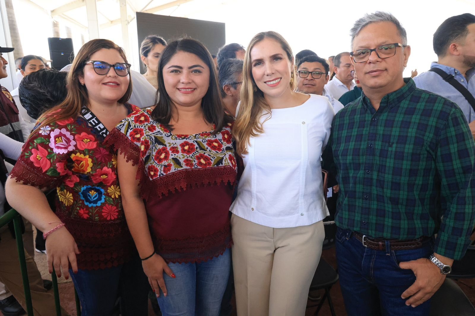 ATENEA GÓMEZ RICALDE CELEBRA PRIMER ANIVERSARIO DEL TREN MAYA CON CLAUDIA SHEINBAUM Y MARA LEZAMA