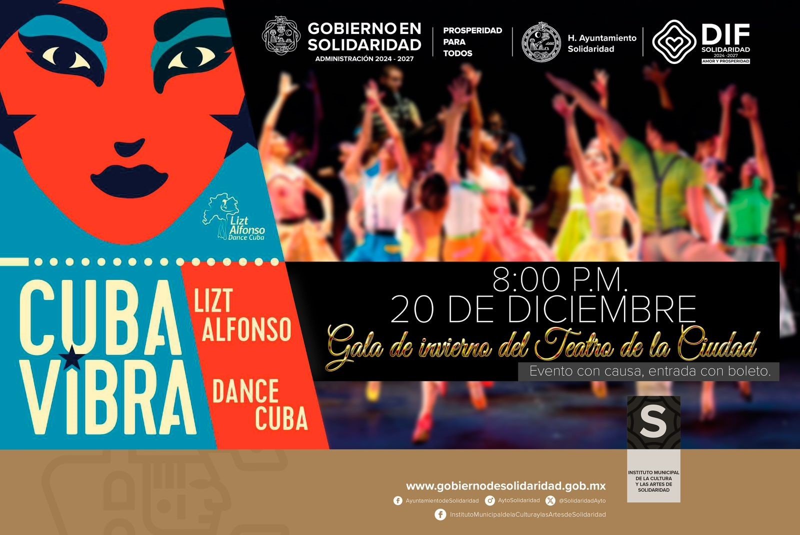 ANUNCIA IMCAS PRESENTACIÓN DEL GALARDONADO “BALLET LIZT ALFONSO, DANCE CUBA” EN PLAYA DEL CARMEN