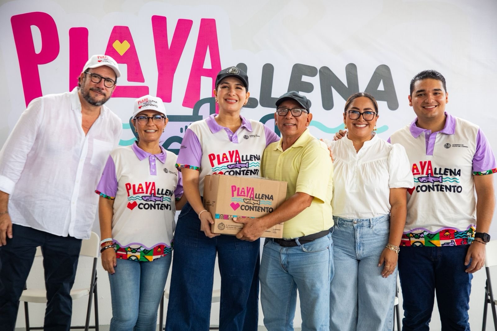 ESTEFANÍA MERCADO CUMPLE SU PALABRA; TRES MIL FAMILIAS HOY RECIBEN SU DESPENSA DE “PLAYA LLENA, CORAZÓN CONTENTO”