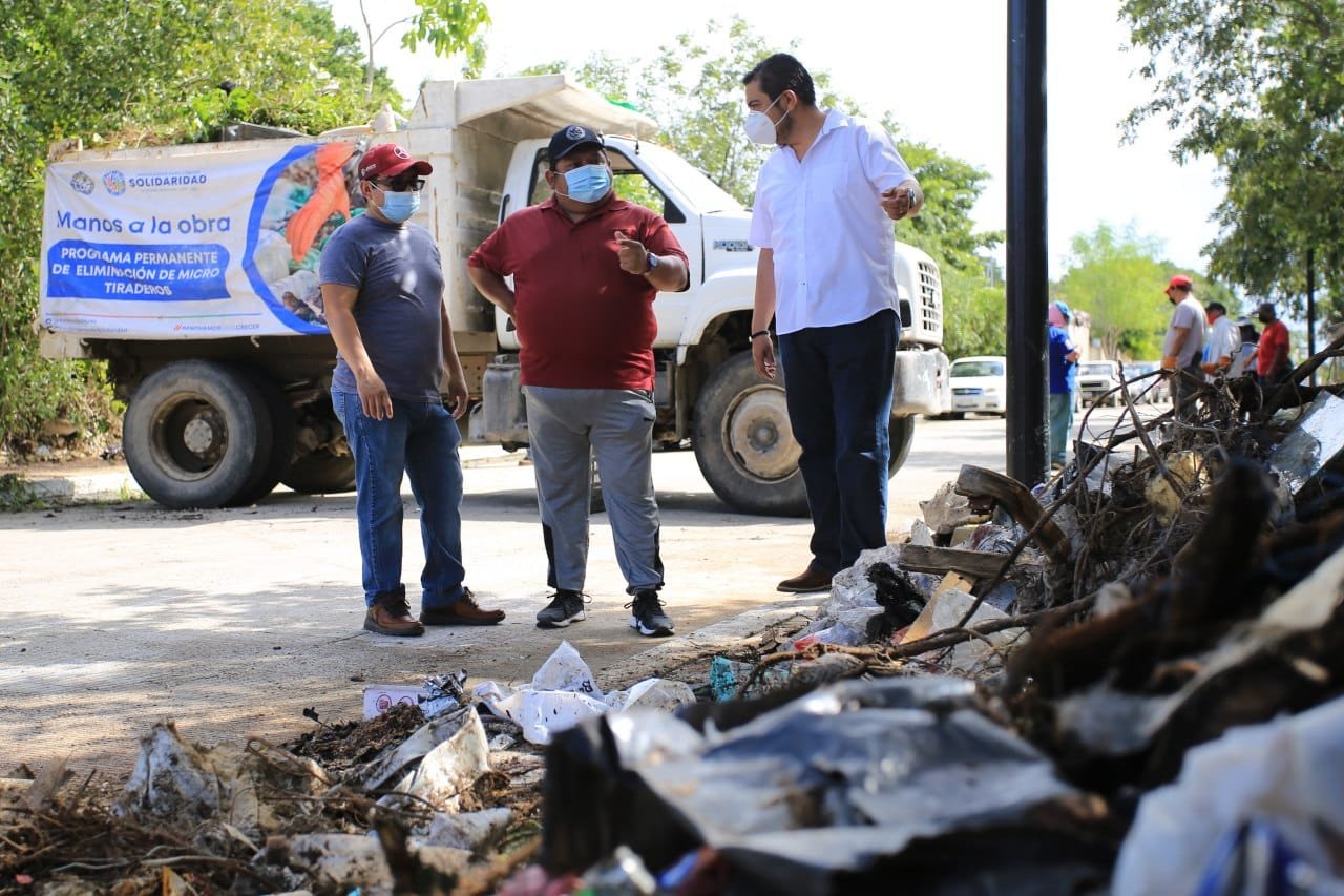 GOBIERNO MUNICIPAL ERRADICA MICRO TIRADEROS EN COLONIA BELLAVISTA, CON PROGRAMA “MANOS A LA OBRA”