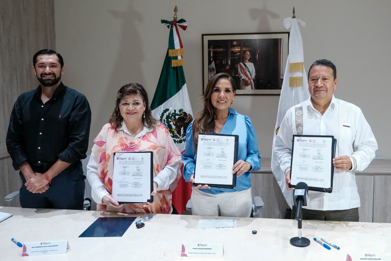 FIRMA MARA LEZAMA ACUERDO CON EL PODER JUDICIAL FEDERAL PARA CONTINUAR LA PROFESIONALIZACIÓN DE SERVIDORES PÚBLICOS
