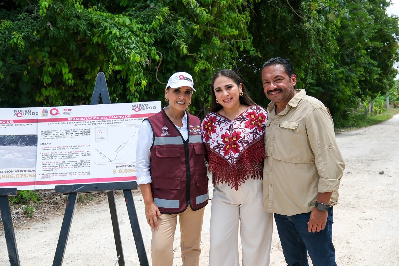 INICIA MARA LEZAMA REHABILITACIÓN DEL CAMINO SAN JOSÉ II–SAN RAMÓN EN FELIPE CARRILLO PUERTO
