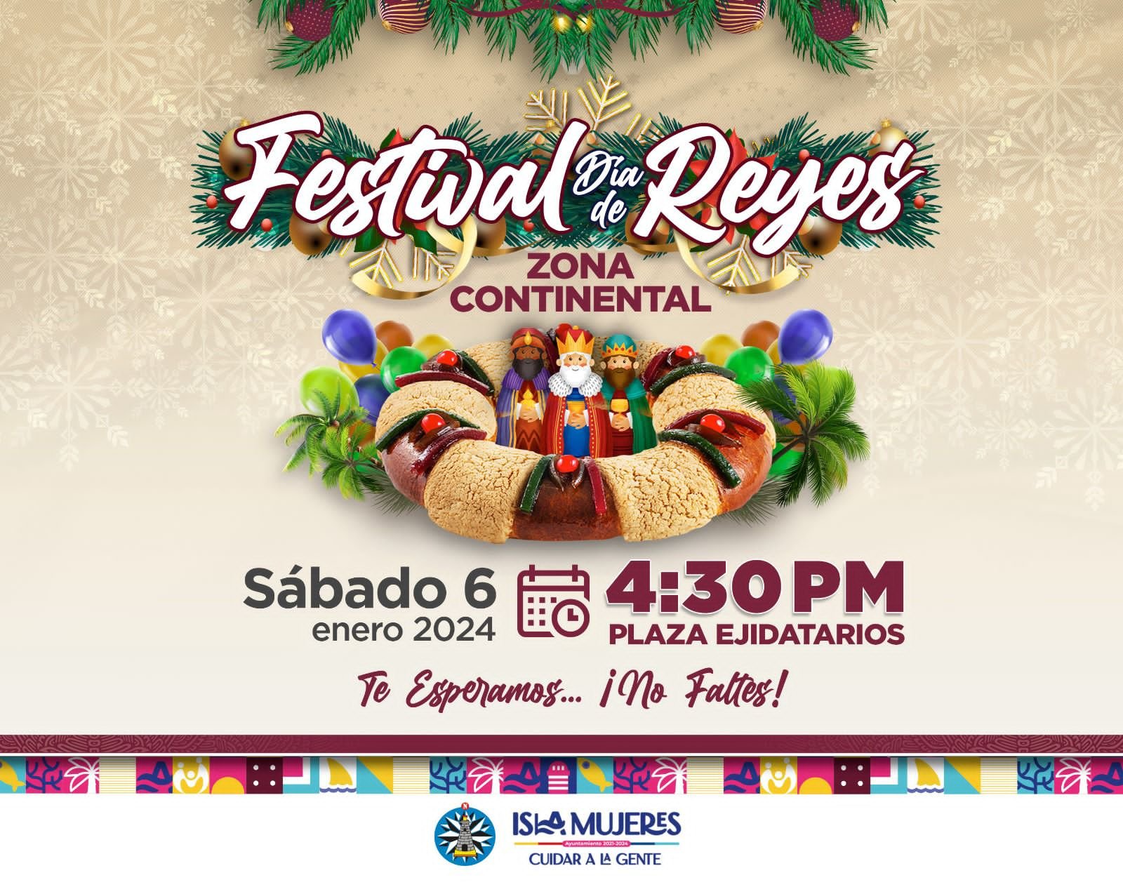 TODO LISTO EN LA ZONA CONTINENTAL DE ISLA MUJERES PARA LA CELEBRACIÓN DEL DÍA DE REYES
